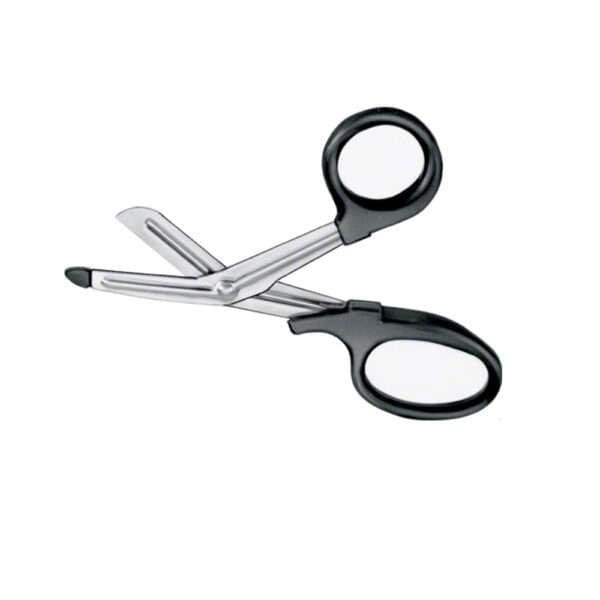 Serrated Universal Bandage Scissors W/ One Large Ring